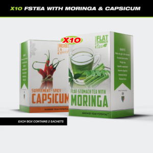 X10 Flat Stomach Tea Moringa Capsicum