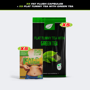 X5 Fat Flush Capsules Flat Tummy Tea With Green Tea